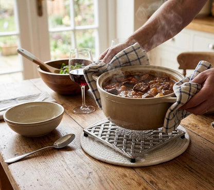 Trellis Trivet | Farmhouse Kitchen Decor, Heat Resistant Pot Holder