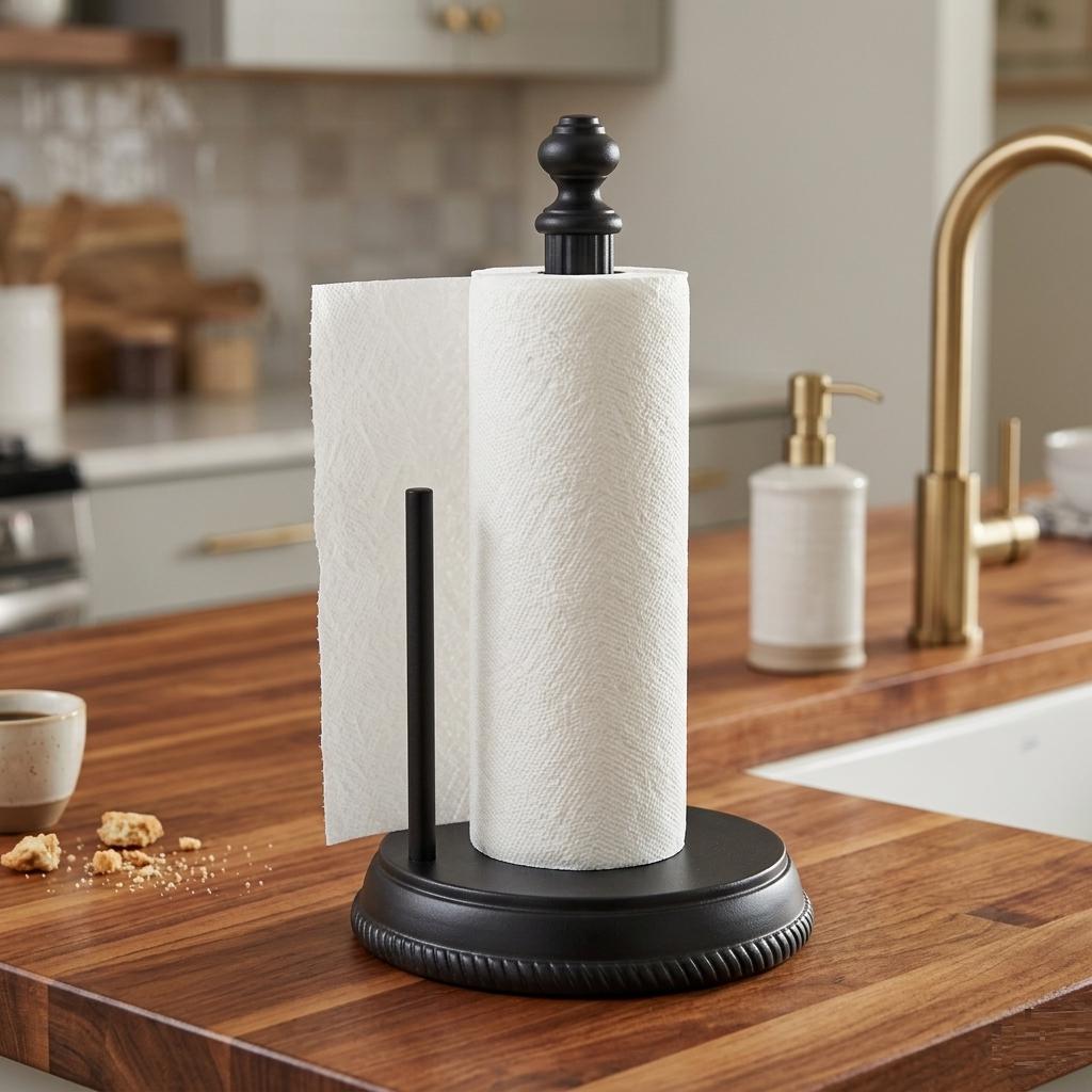 Freestanding Toilet Paper Holder | Rustproof Aluminium, Space Saving Design