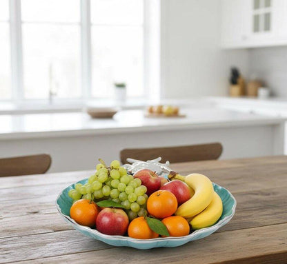 Octopus-Shape Platter – Sea-Themed Elegance in Light Green Enamel
