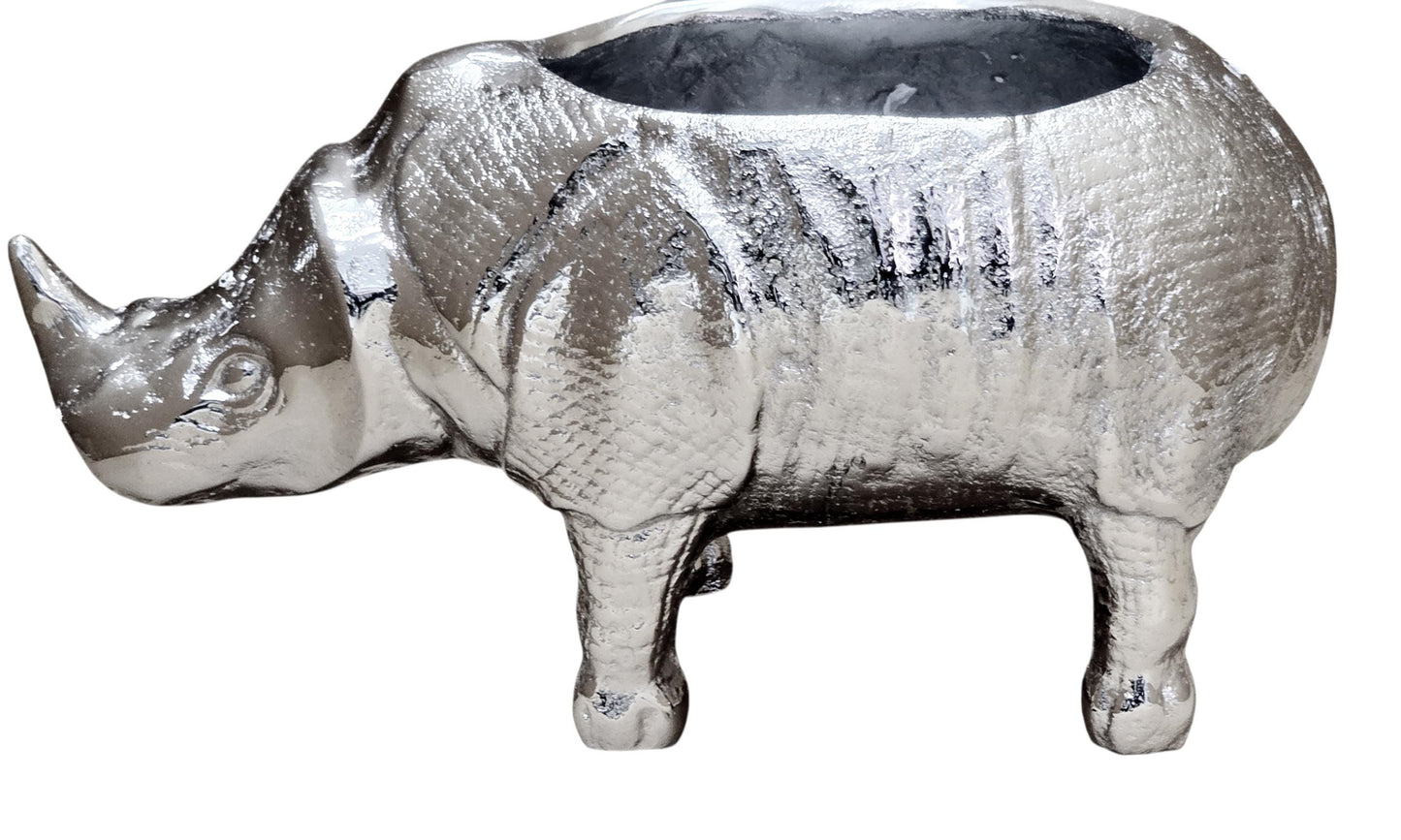 Rhino Wine Holder | Single Bottle Metal Wine Rack | Animal-Themed Décor | Unique Bar & Table Accent Animal Shape Wine Chiller