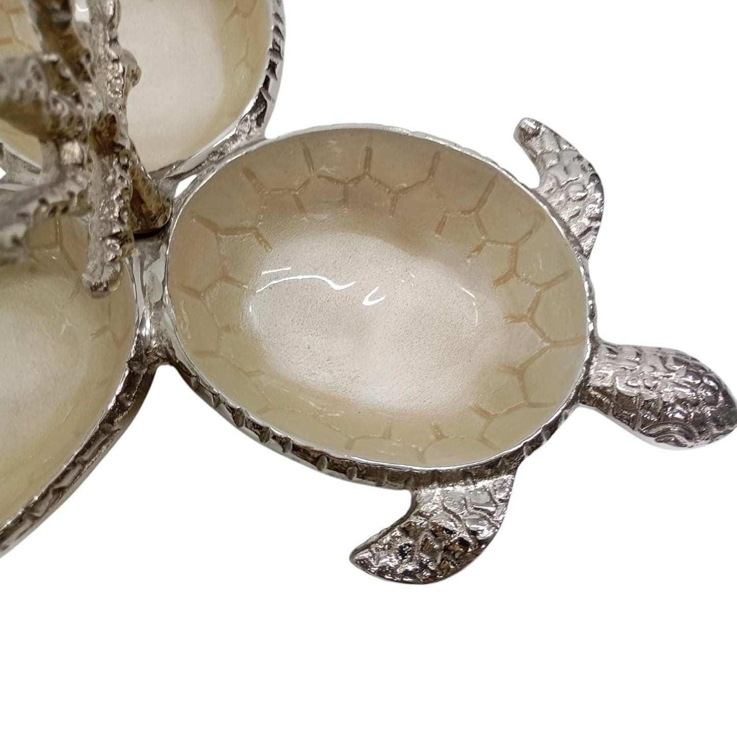Turtle Serving Dish | Mother of Pearl Enamel, Coastal Kitchen Decor