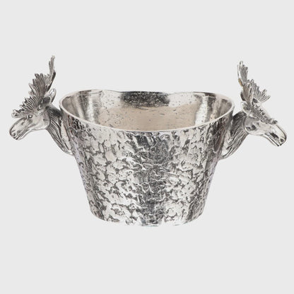 Handcrafted Aluminum Wine Bucket | Roosevelt Champagne Chiller with Deer Handles