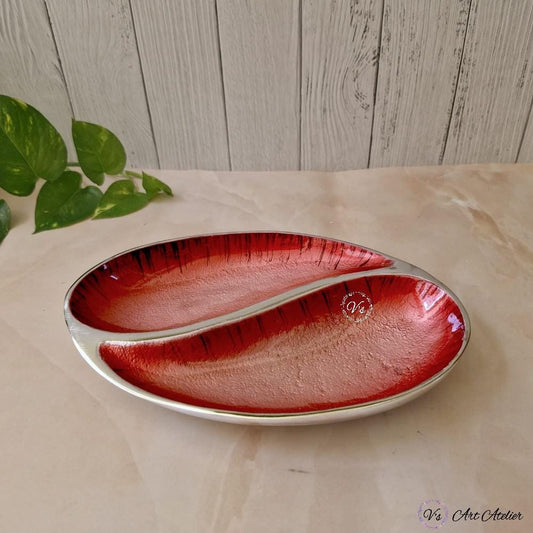 Divided Serving Bowl, Snack Serving Tray, Chip and Dip Bowl, Sectional Bowl, Candy Nut Tray, Appetizer Platter, Party Serving Bowl