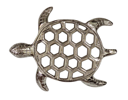 Sea Turtle Trivet, Cast Aluminium Hot Pad, Coastal Kitchen Decor, Heat Resistant Pot Holder