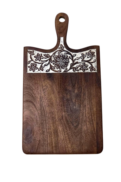 Rustic Wooden Charcuterie Board – Farmhouse Kitchen Serving Platter