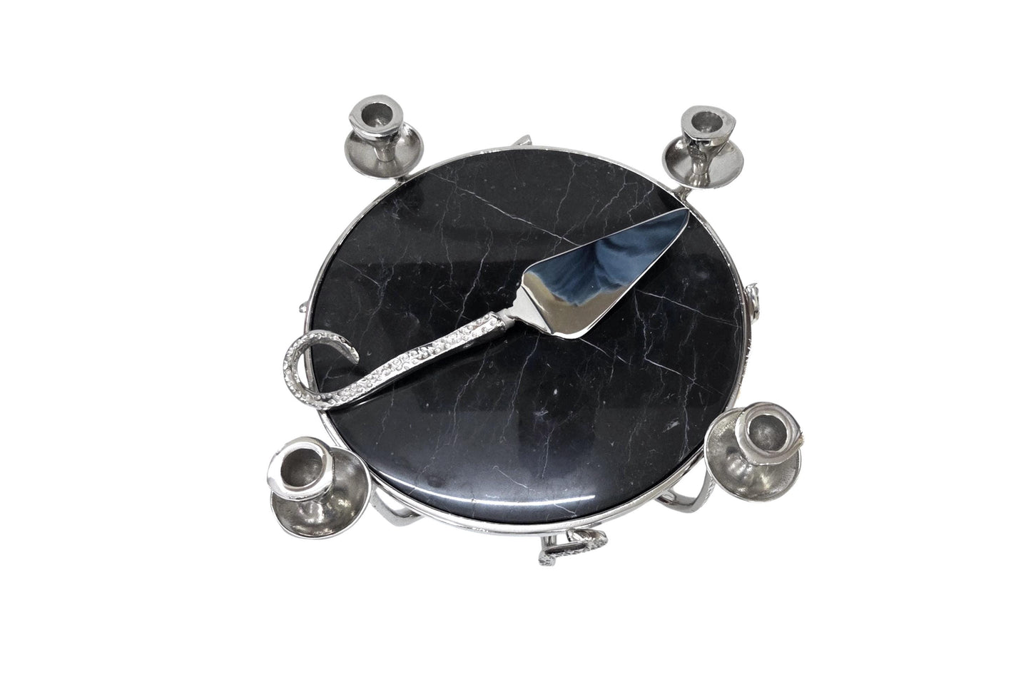 Octopus Candle Cheese Board with Cake Lifter – Coastal Aluminum Serving Platter