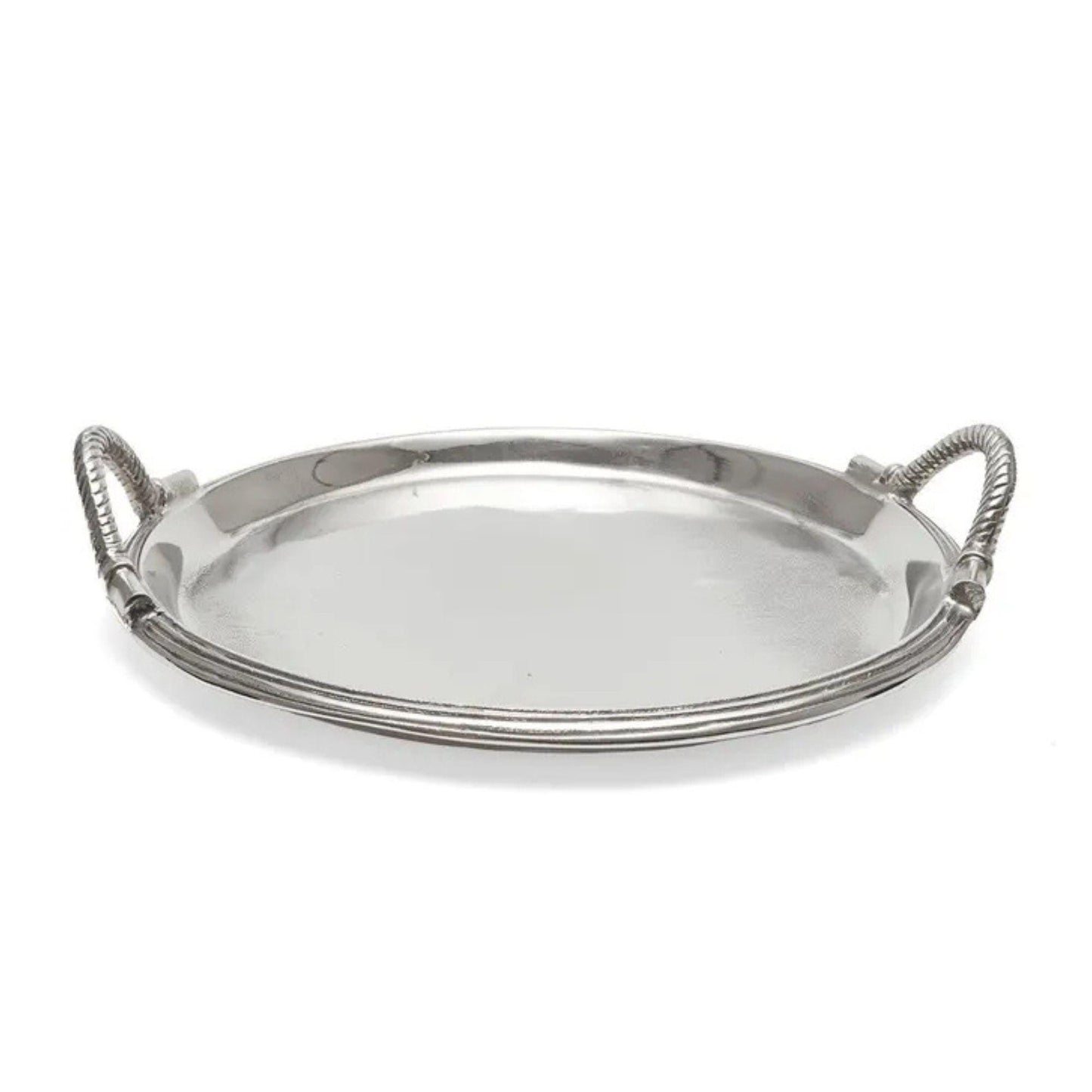 Handcrafted Aluminum Serving Tray, Festive Platter, Dry Fruit Decor, Diwali Wedding Serveware