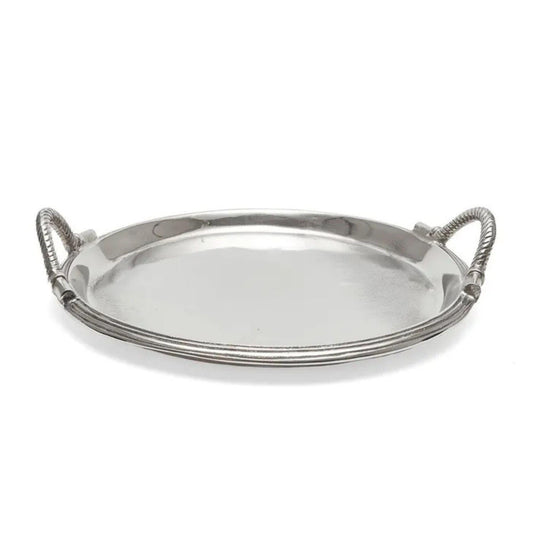 Handcrafted Aluminum Serving Tray, Festive Platter, Dry Fruit Decor, Diwali Wedding Serveware