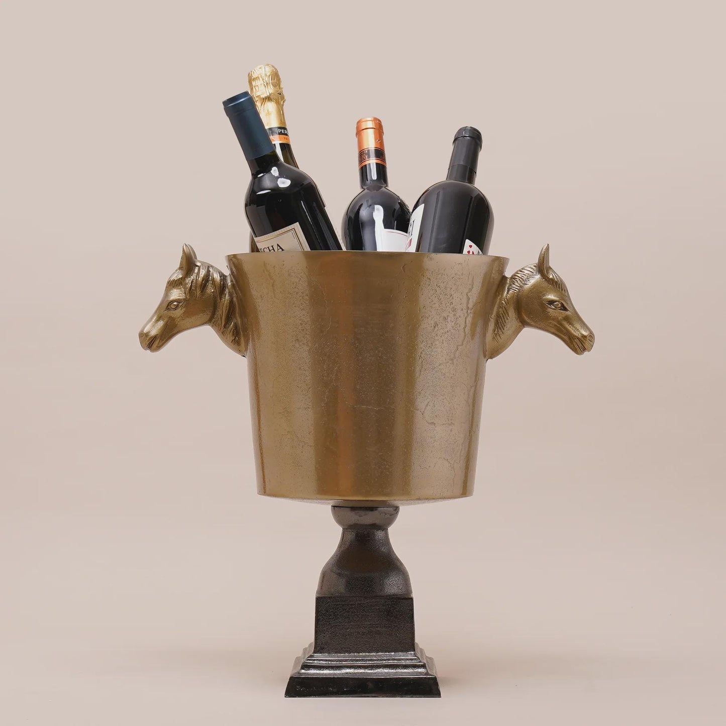 Horse Head Champagne Bucket, Ice Bucket for Wine & Champagne, Equestrian Bar Decor, Aluminum Wine Cooler, Luxury Gift, Party Bucket
