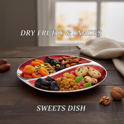 Divided Serving Bowl, Snack Serving Tray, Chip and Dip Bowl, Sectional Bowl, Candy Nut Tray, Appetizer Platter, Party Serving Bowl