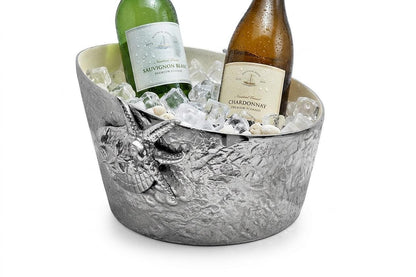 Conch Shell Wine Bottle Holder, Coastal Bar Accent, Nautical Wine Rack, Ocean Theme Decor