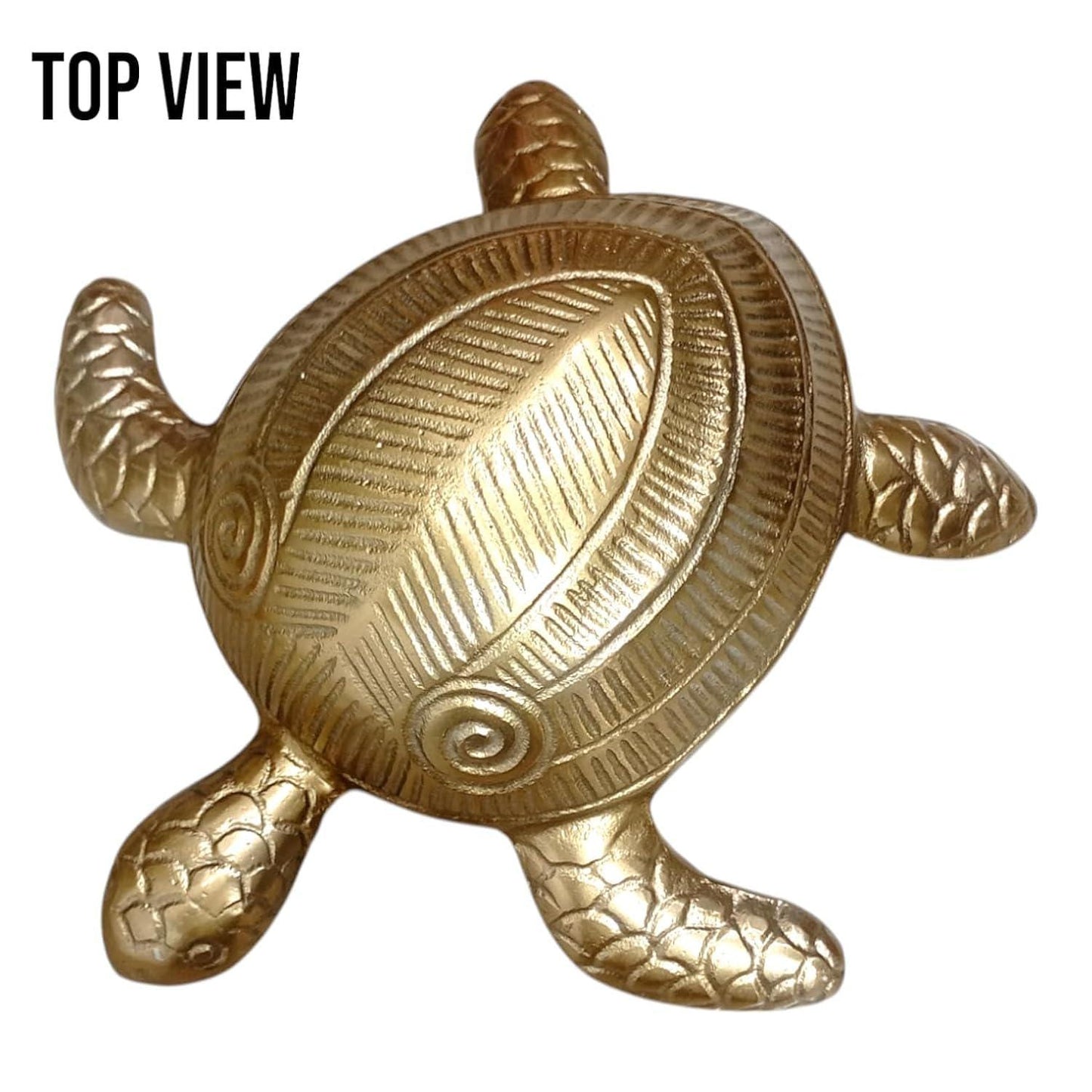 Handcrafted Aluminum Tortoise Figurine, Feng Shui Lucky Turtle, Prosperity Symbol Ornament