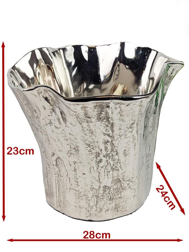 Artisan Aluminum Ice Bucket with Scoop | 3-6 Bottle Wine Cooler