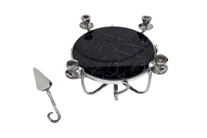 Octopus Candle Cheese Board with Cake Lifter – Coastal Aluminum Serving Platter