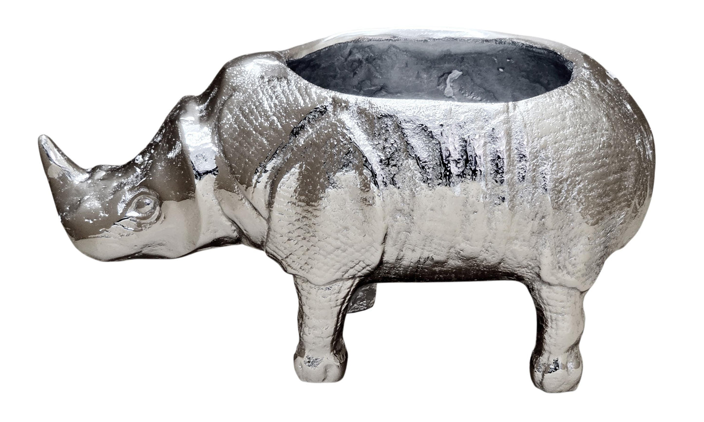 Rhino Wine Holder | Single Bottle Metal Wine Rack | Animal-Themed Décor | Unique Bar & Table Accent Animal Shape Wine Chiller