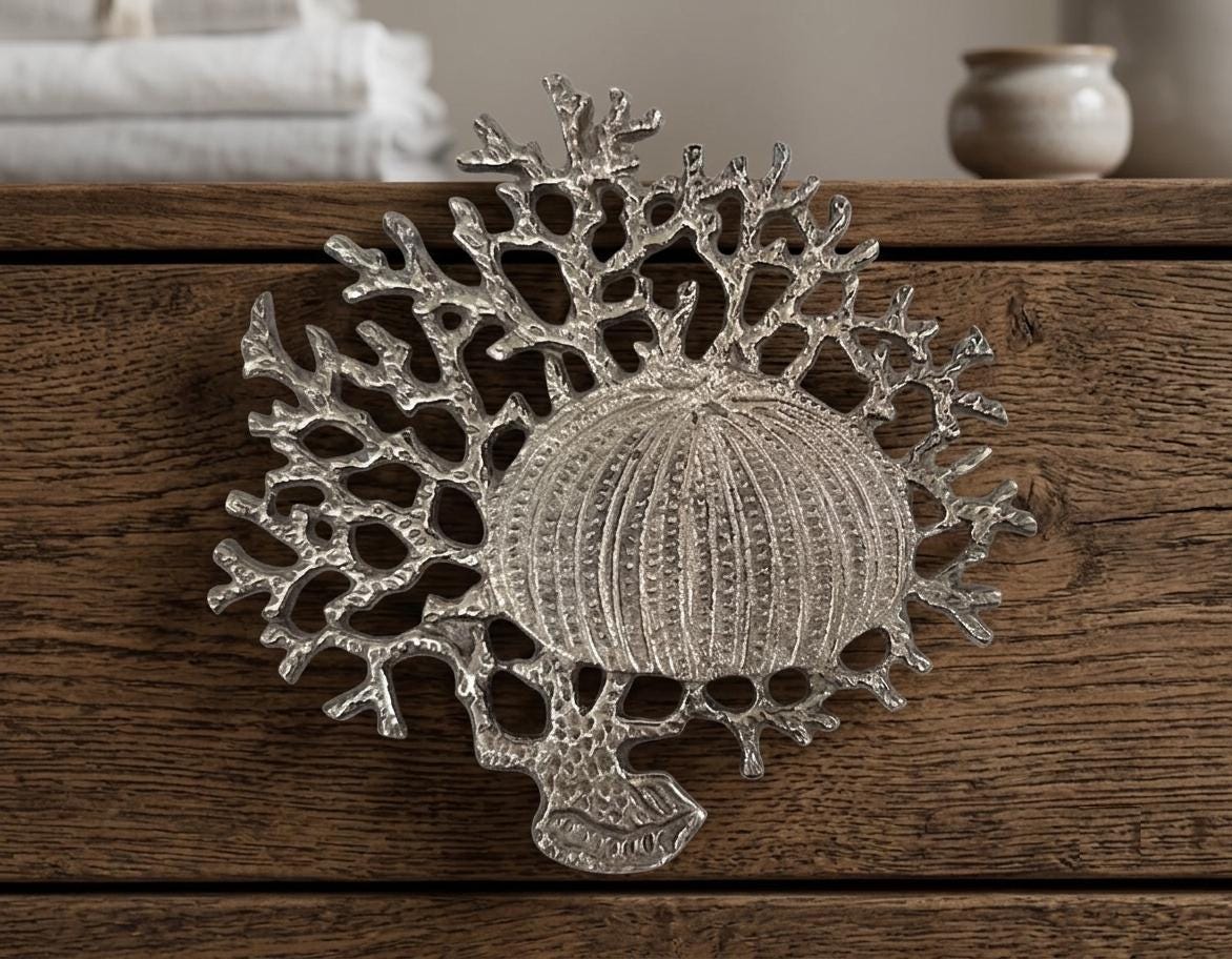 Sea Urchin Trivet, Coastal Kitchen Decor, Ocean Inspired Hot Pot Stand