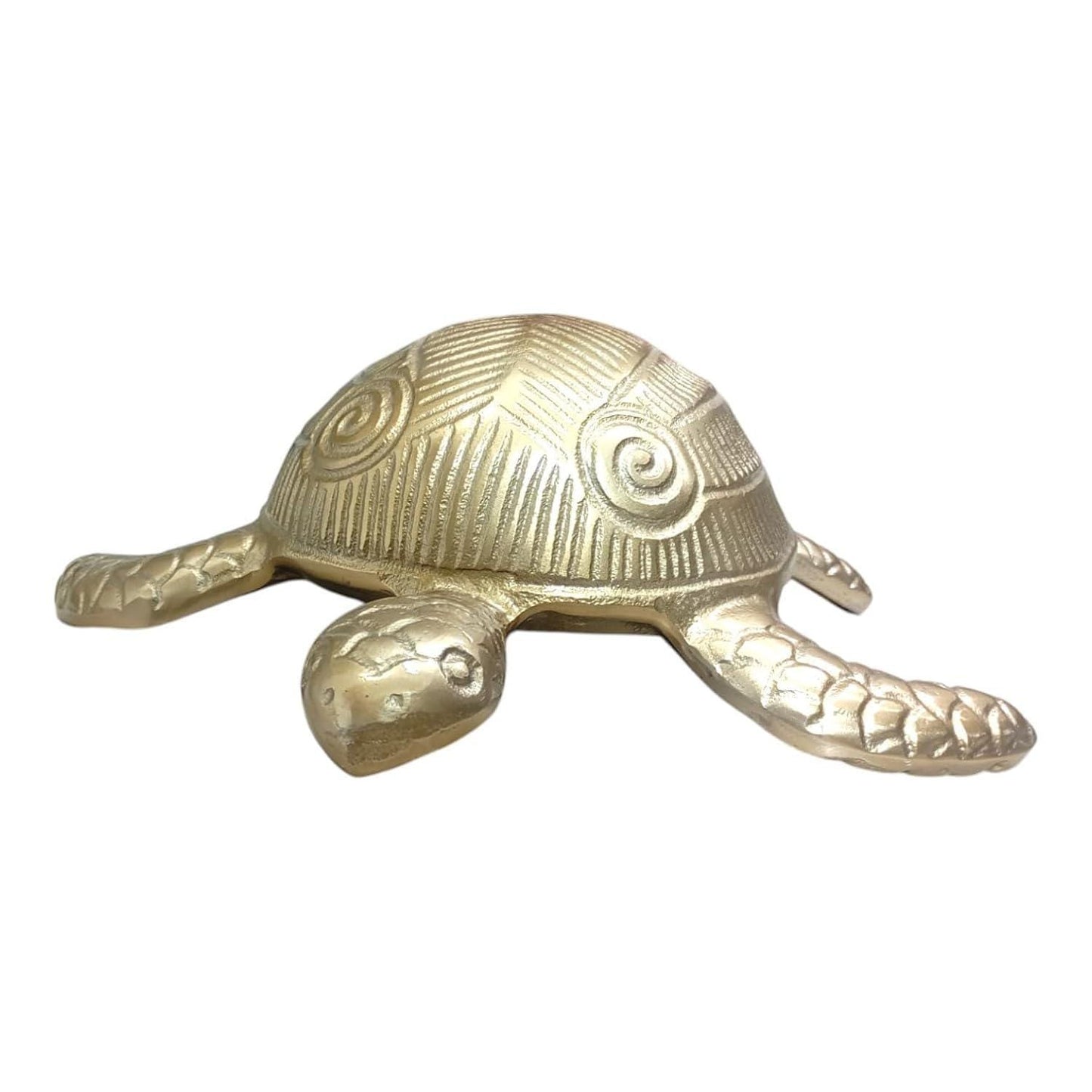 Handcrafted Aluminum Tortoise Figurine, Feng Shui Lucky Turtle, Prosperity Symbol Ornament