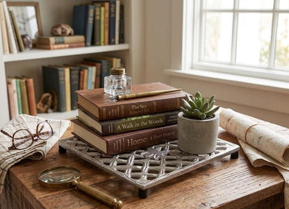 Trellis Trivet | Farmhouse Kitchen Decor, Heat Resistant Pot Holder