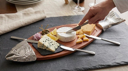 Salmon Shaped Wooden Cheese Board | Rustic Charcuterie Serving Platter