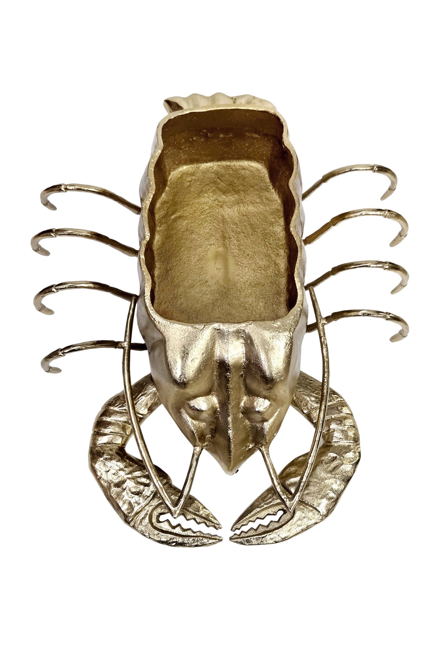 Gold Lobster Wine Bottle Holder, Nautical Bar Decor, Beach House Wine Rack