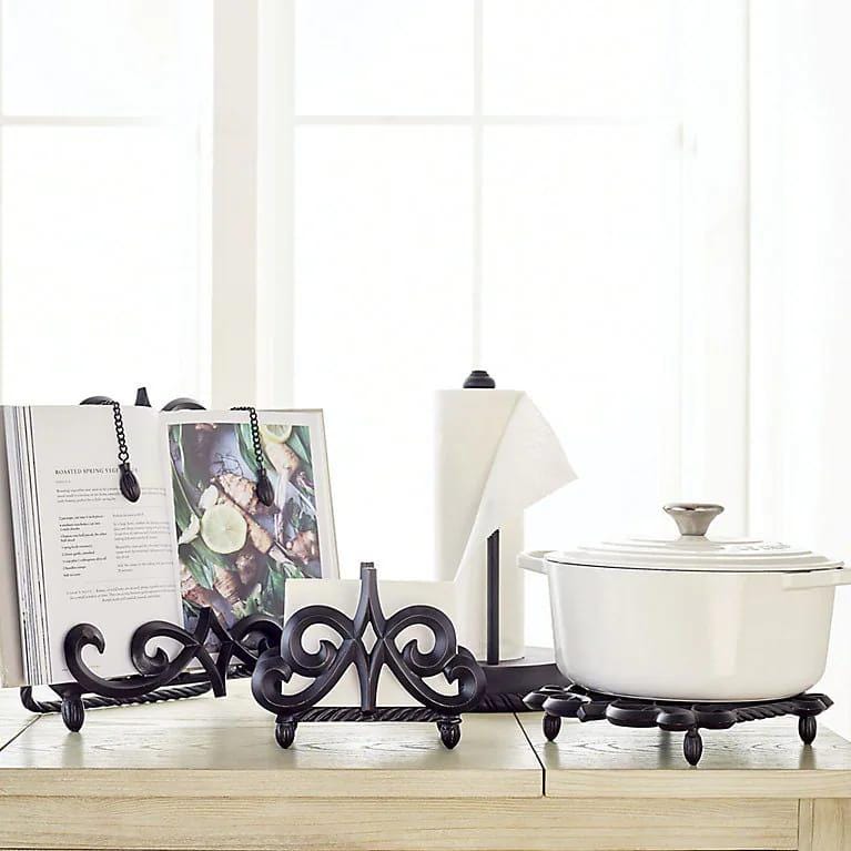 Ardenne Napkin Holder: Rustic Farmhouse Metal Table Decor Organizer