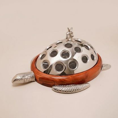 Ocean Luxe Turtle Chip and Dip Server with Mesh Dome