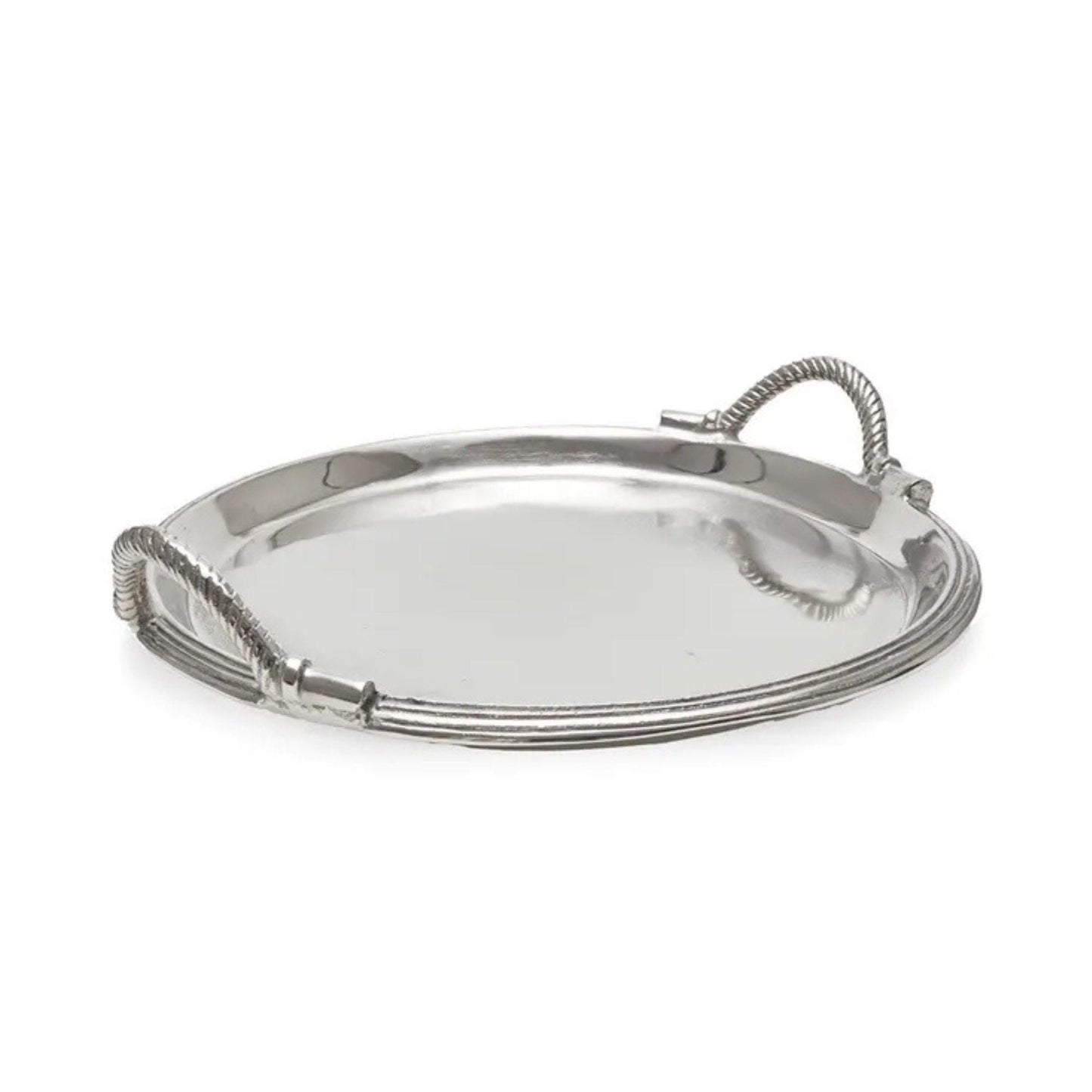 Handcrafted Aluminum Serving Tray, Festive Platter, Dry Fruit Decor, Diwali Wedding Serveware