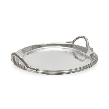 Handcrafted Aluminum Serving Tray, Festive Platter, Dry Fruit Decor, Diwali Wedding Serveware