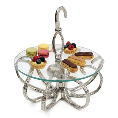 Octopus Pastry Stand, Coastal Dessert Display, Ocean Themed Cake Stand, Beach House Decor