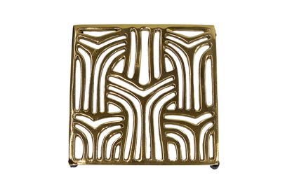 Modern Gold Square Trivet – Minimalist Heat-Resistant Kitchen Hot Pad