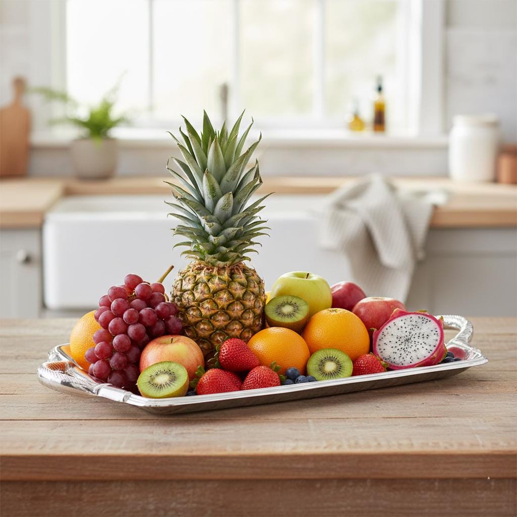 Handcrafted Aluminum Serving Tray | Festive Snack Platter