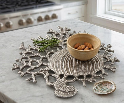 Sea Urchin Trivet, Coastal Kitchen Decor, Ocean Inspired Hot Pot Stand