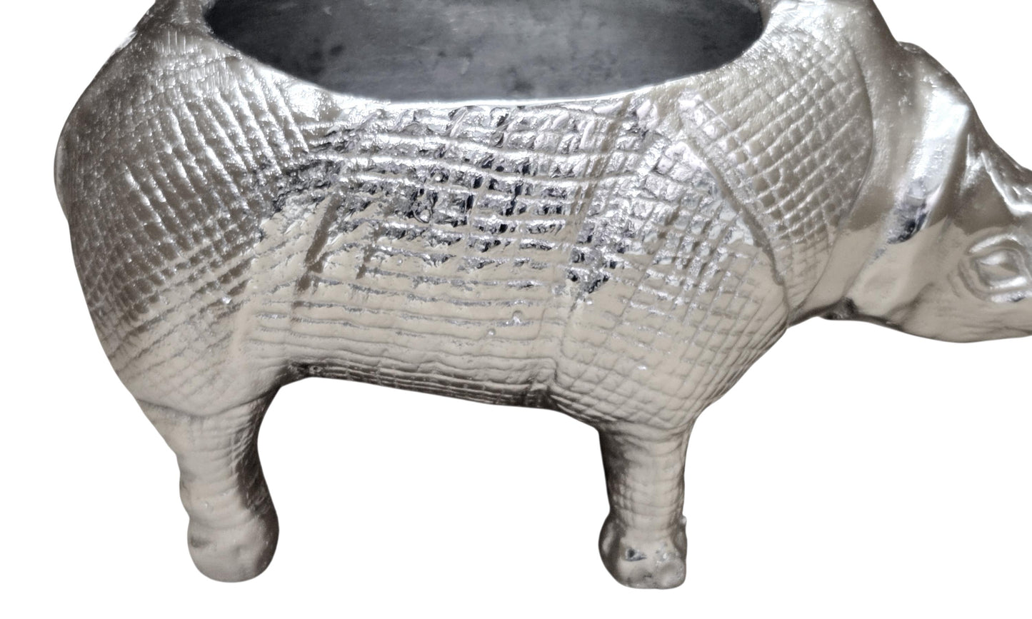 Rhino Wine Holder | Single Bottle Metal Wine Rack | Animal-Themed Décor | Unique Bar & Table Accent Animal Shape Wine Chiller