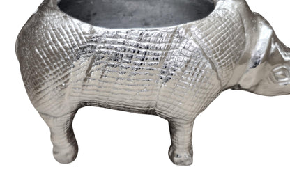 Rhino Wine Holder | Single Bottle Metal Wine Rack | Animal-Themed Décor | Unique Bar & Table Accent Animal Shape Wine Chiller
