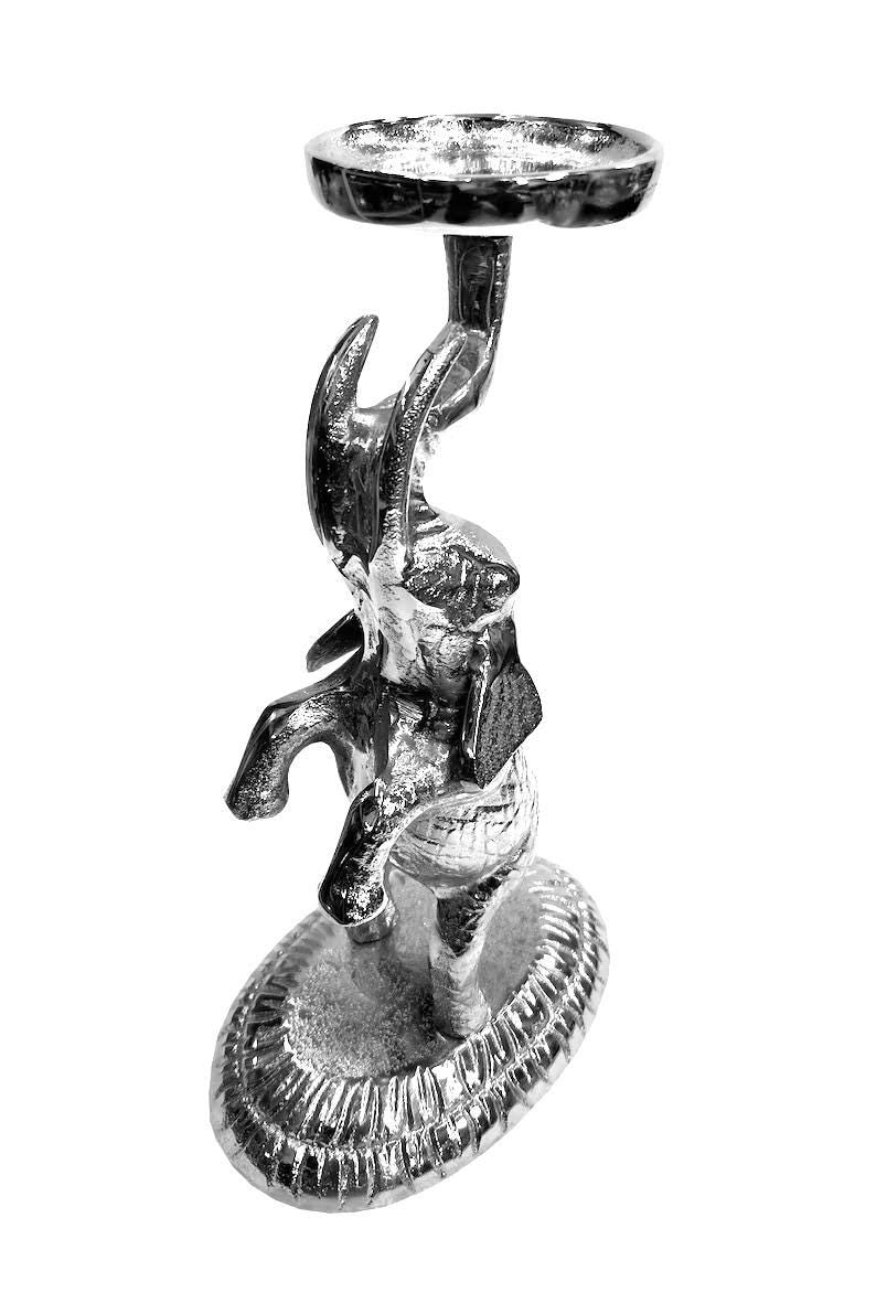 Handcrafted Aluminum Elephant Candle Holder | Diwali Christmas Decor