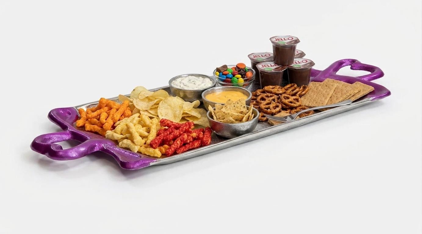 Aluminum Serving Tray, Decorative Metal Ottoman Coffee Table Tray, Rustic Farmhouse Wedding Gift