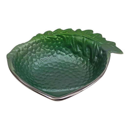 Aluminium Leaf Bowl, Decorative Metal Bowl, Leaf Serving Bowl, Rustic Home Decor, Fruit Bowl, Centerpiece Bowl, Gift for Home
