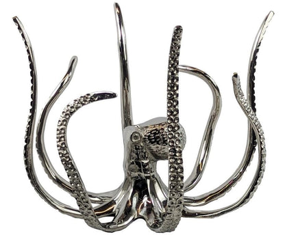 Octopus Ice Bowl – Aluminum Coastal Bottle Holder, Nautical Decor