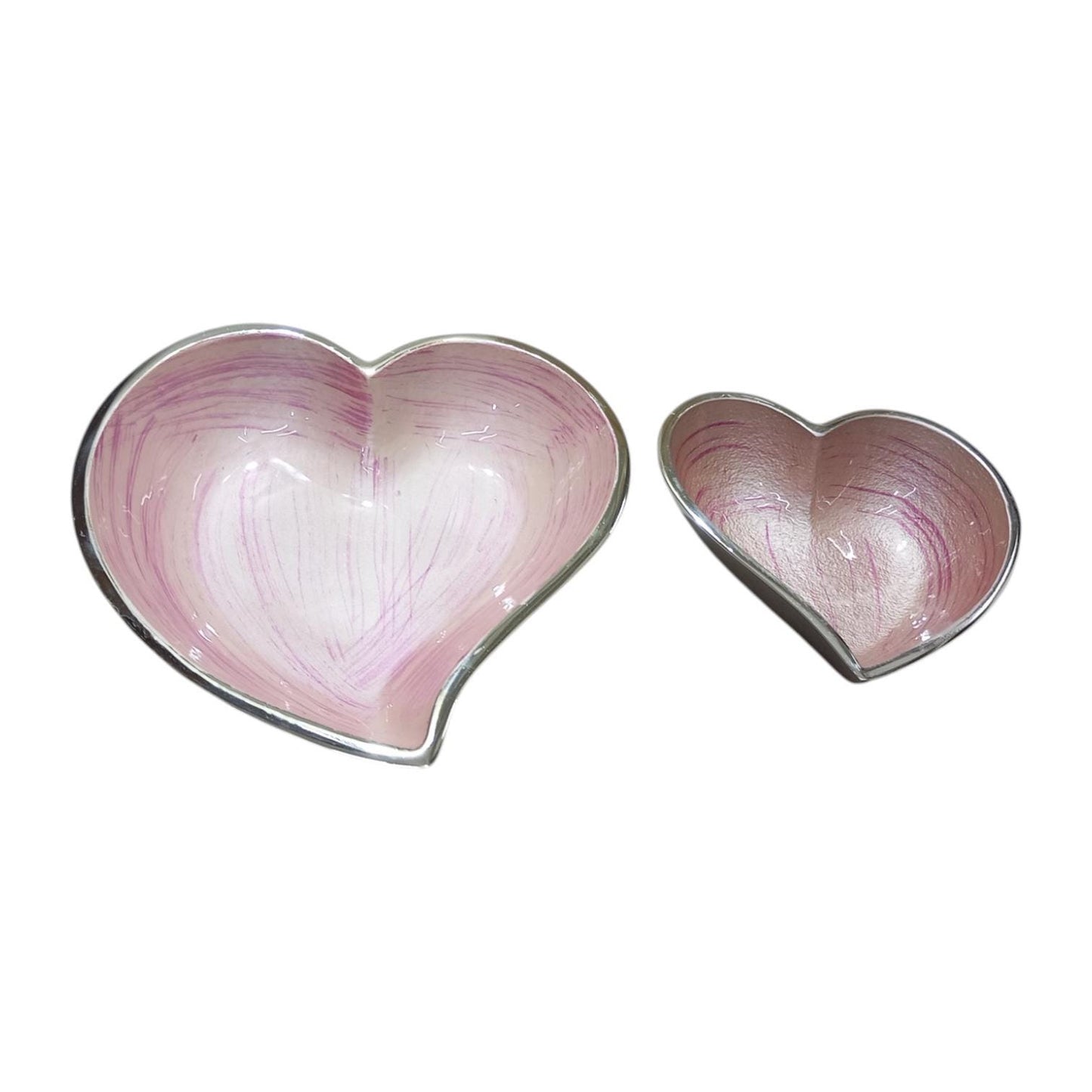 Handcrafted Heart Aluminum Bowl, Decorative Serving Dish, Romantic Home Decor Accent