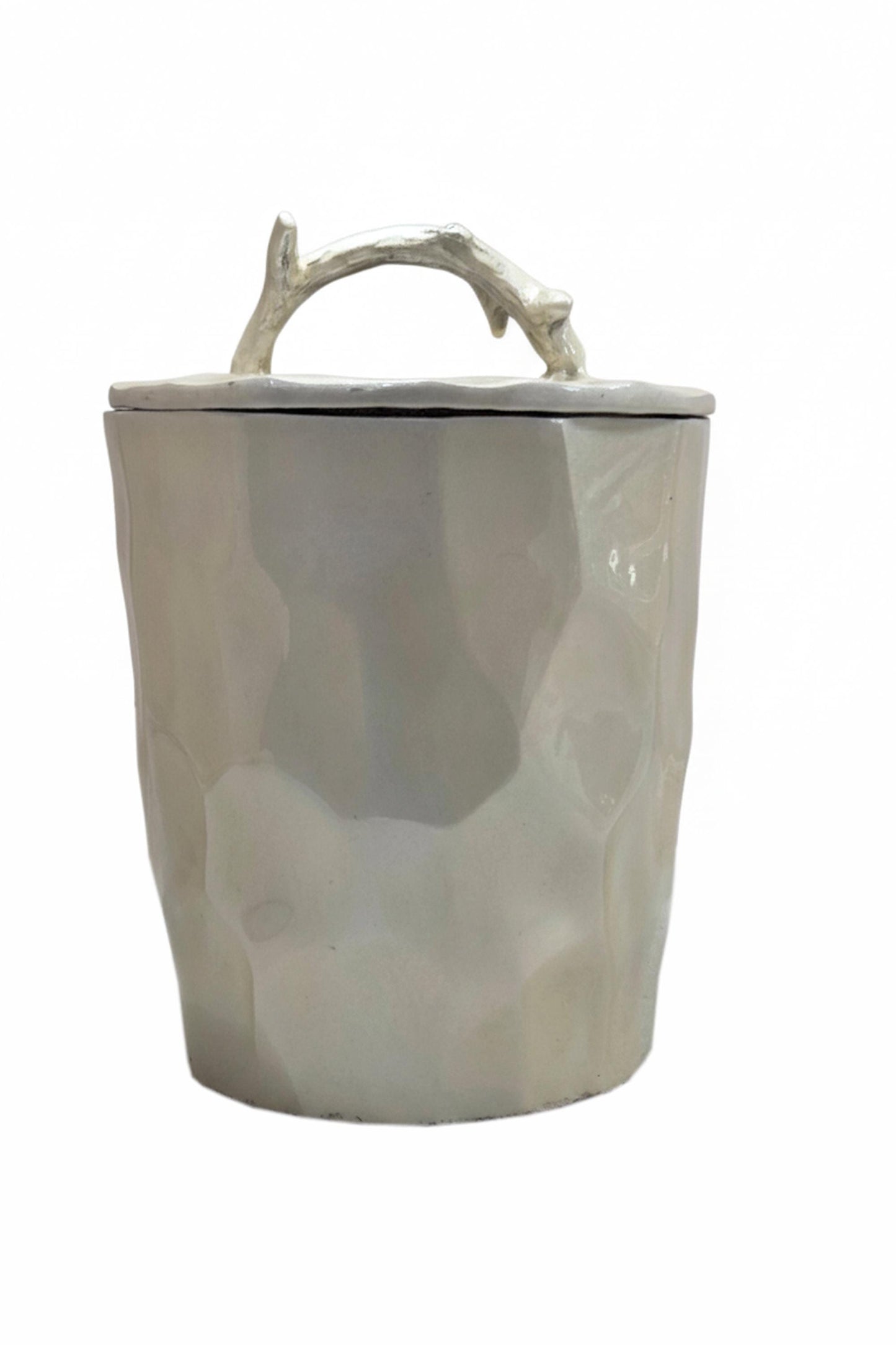 Antler Handle Ice Bucket | Mother of Pearl Enamel Barware