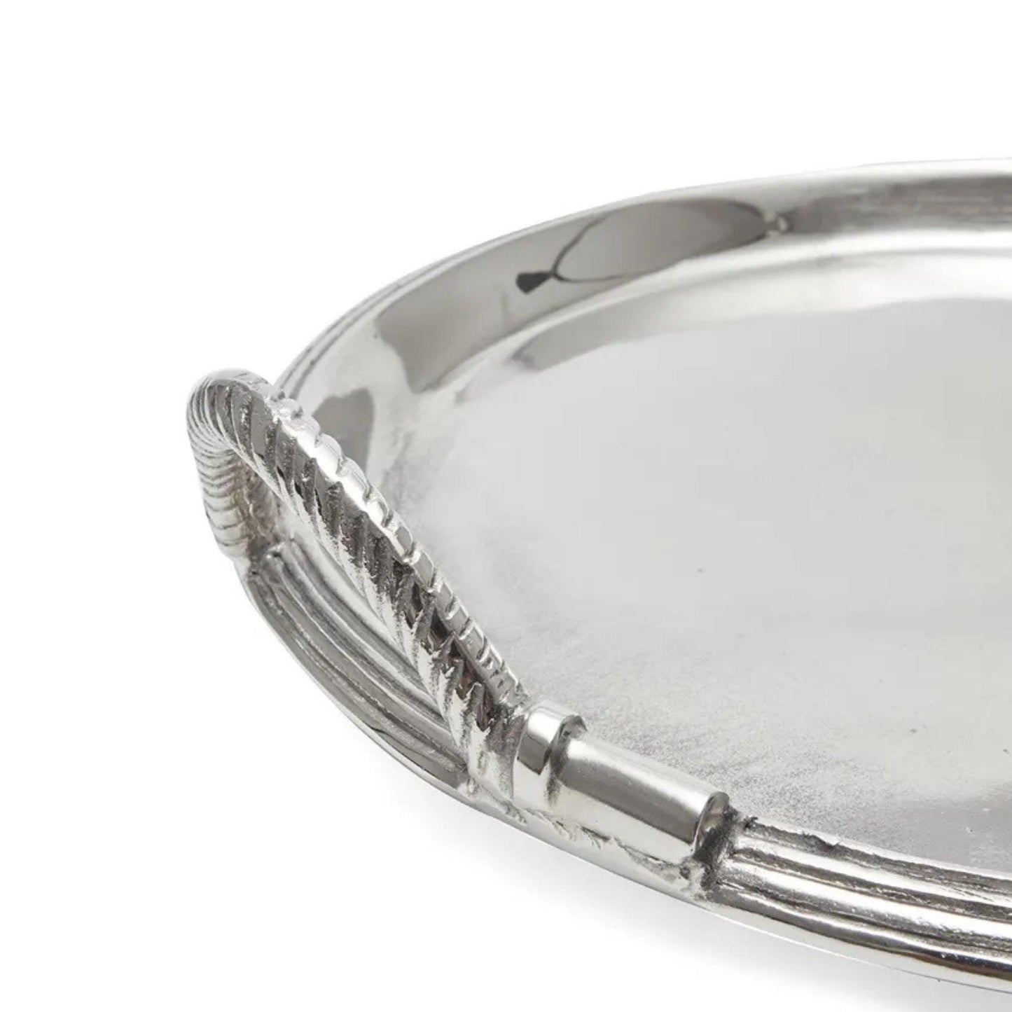 Handcrafted Aluminum Serving Tray, Festive Platter, Dry Fruit Decor, Diwali Wedding Serveware