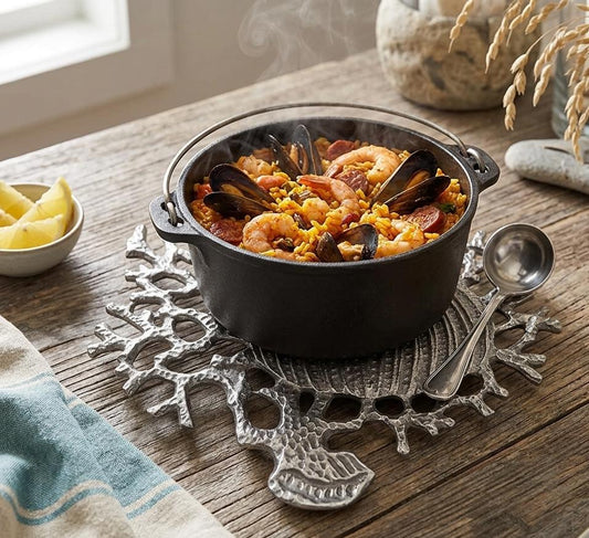 Sea Urchin Trivet, Coastal Kitchen Decor, Ocean Inspired Hot Pot Stand