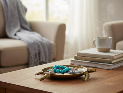 Handmade Aluminum Turtle Platter – Coastal Kitchen Serving Tray