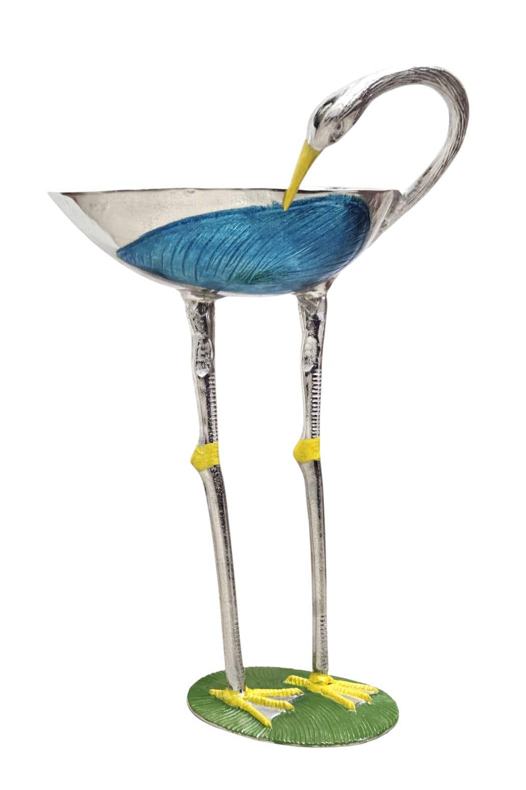 Flamingo Pedestal Wine Holder | Elegant Metal Champagne Bucket, Bar Décor