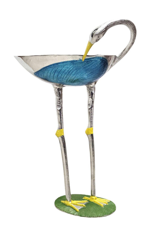 Flamingo Pedestal Wine Holder | Elegant Metal Champagne Bucket, Bar Décor