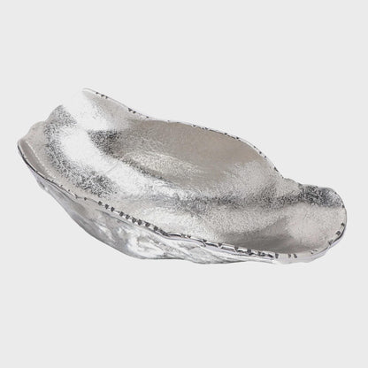 Nickel Plated Aluminum Runabout Bowl | Polished Silver Decorative Accent Piece
