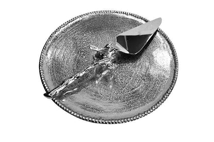 Elegant  Cake Stand with Spatula, Charcuterie Cheese Serving Platter