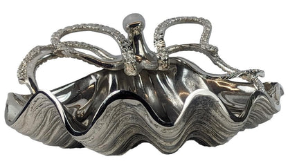 Handcrafted Aluminum Octopus Shell Wine Cooler, Coastal Bar Decor, Nautical Ice Bucket