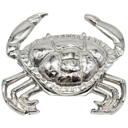 Aluminum Crab Butter Dish with Lid | Coastal Christmas Tableware