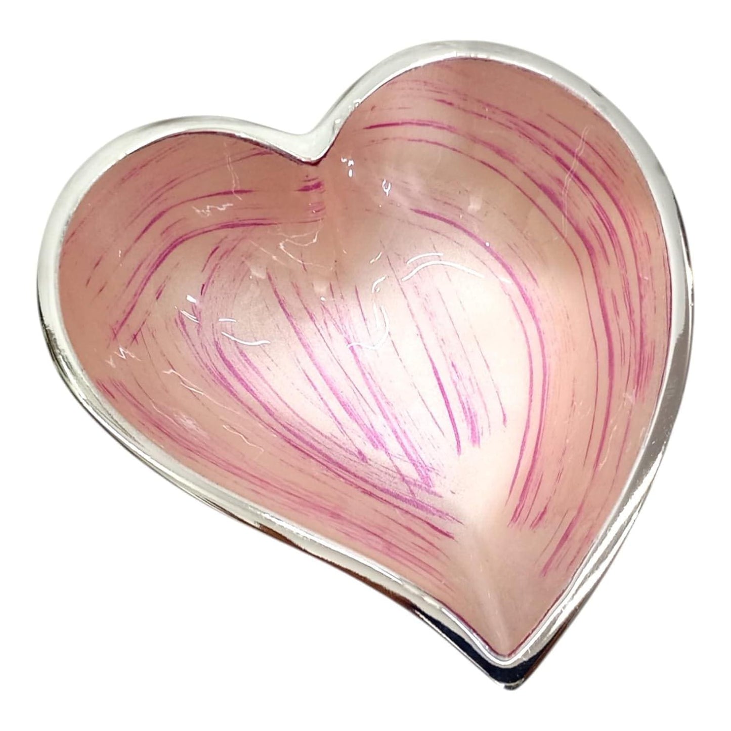 Handcrafted Heart Aluminum Bowl, Decorative Serving Dish, Romantic Home Decor Accent